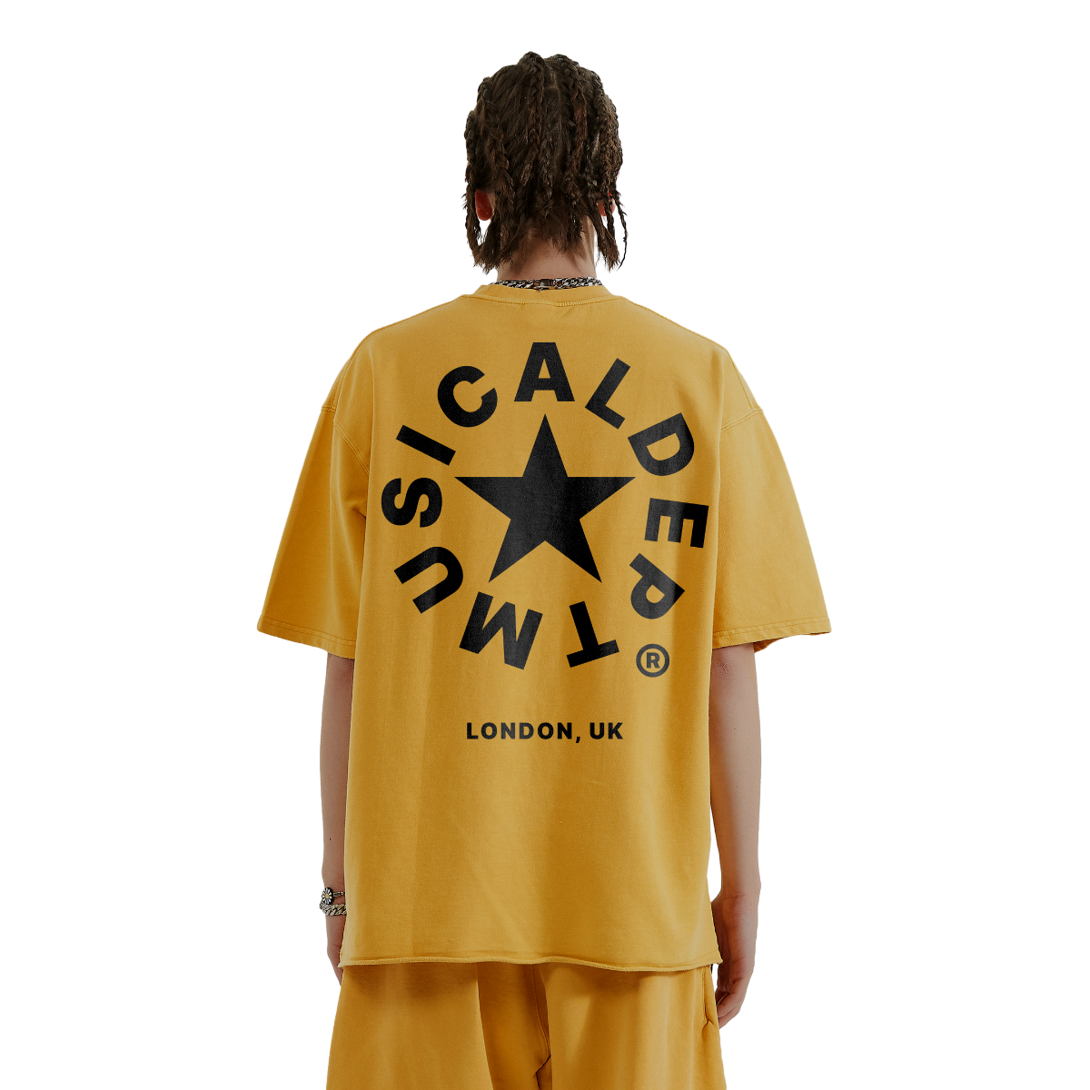 45rpm⿻ In the Raw Bird Star T-shirt 日本製 Star Raw T-Shirt (Mustard/Black) – Musical Dept