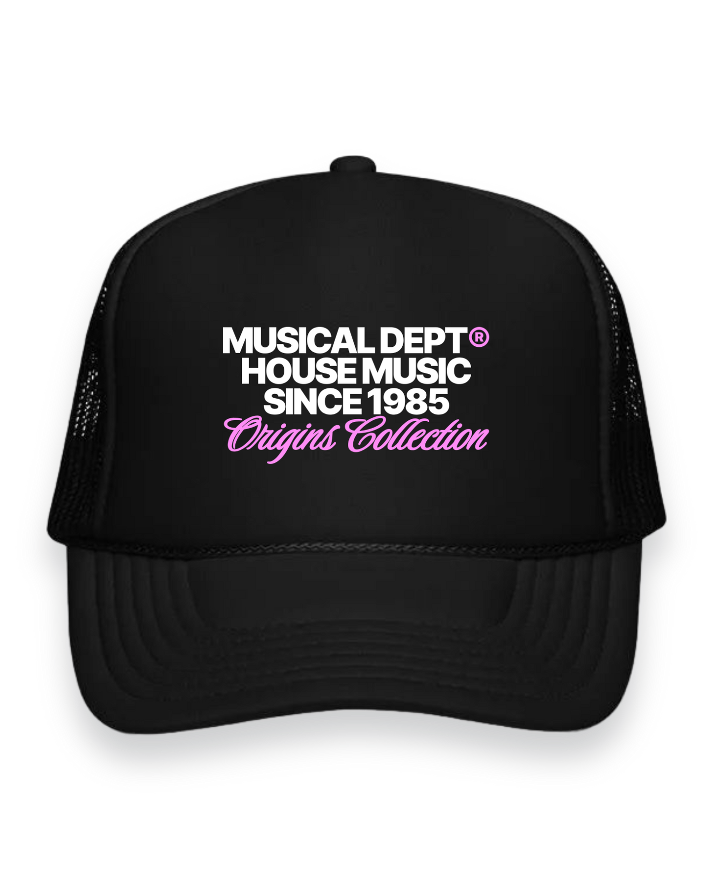 Origins Foam Trucker Hat (Black/Pink)
