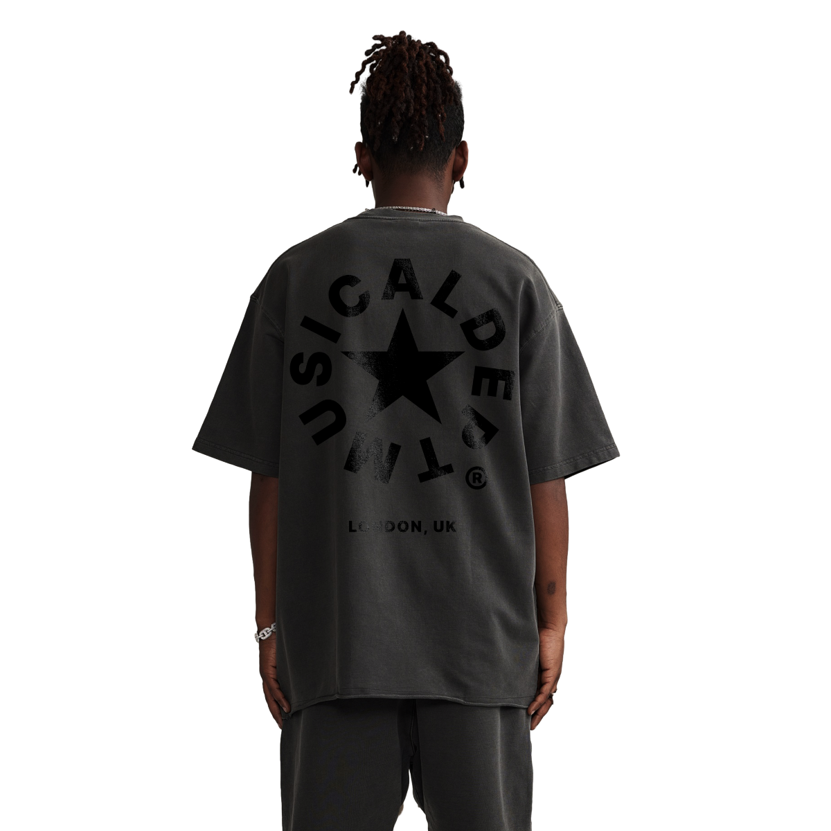 Star Raw T-Shirt (Charcoal/Black)