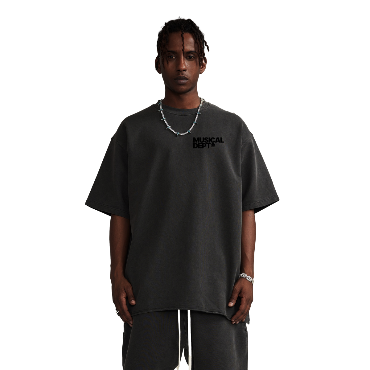 Star Raw T-Shirt (Charcoal/Black)