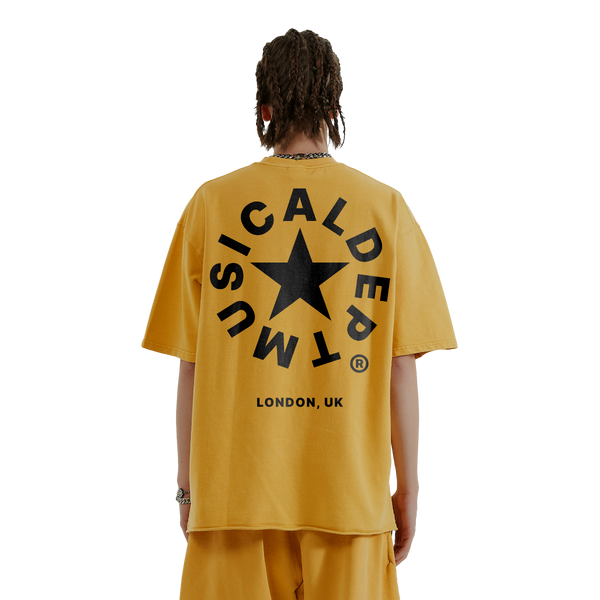 Star Raw T-Shirt (Mustard/Black) – Musical Dept