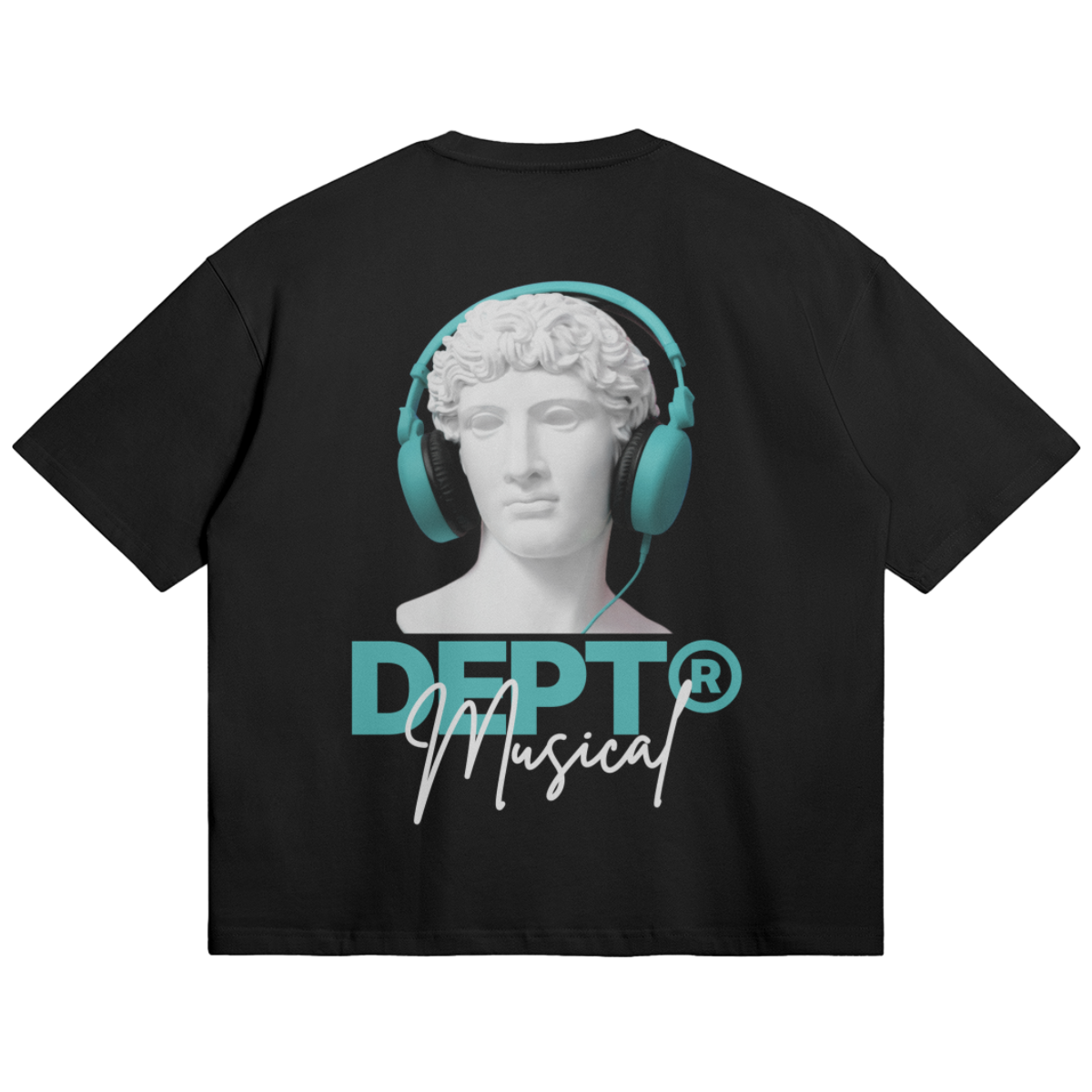 David Boxy T-Shirt  (Black/Aqua)