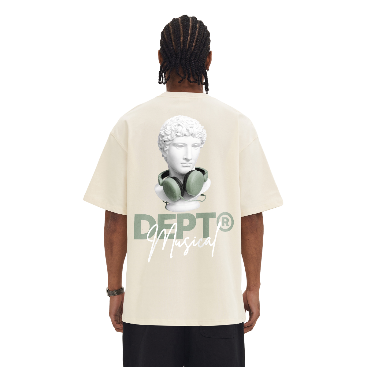 David Boxy T-Shirt (Apricot/Sage)