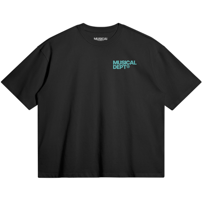 David Boxy T-Shirt  (Black/Aqua)