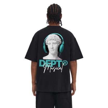 David Boxy T-Shirt  (Black/Aqua)