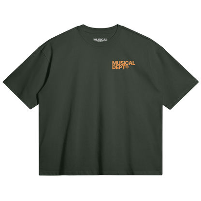 David Boxy T-Shirt (Dark Green / Orange)