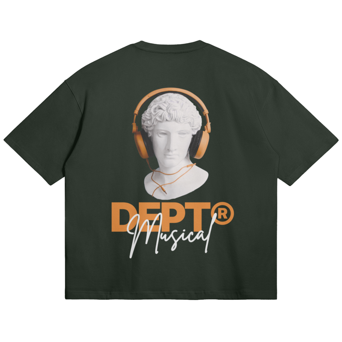 David Boxy T-Shirt (Dark Green / Orange)