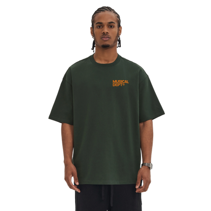David Boxy T-Shirt (Dark Green / Orange)
