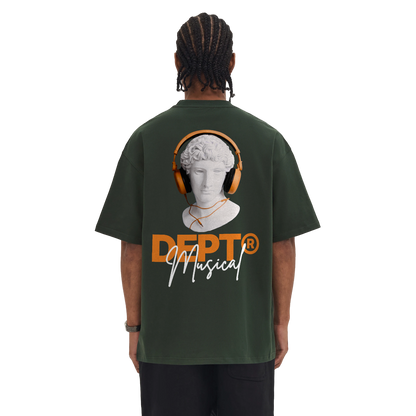 David Boxy T-Shirt (Dark Green / Orange)