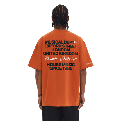 Origins Boxy T-Shirt (Orange/Black)