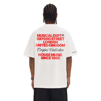 Origins Boxy T-Shirt (White/Red)