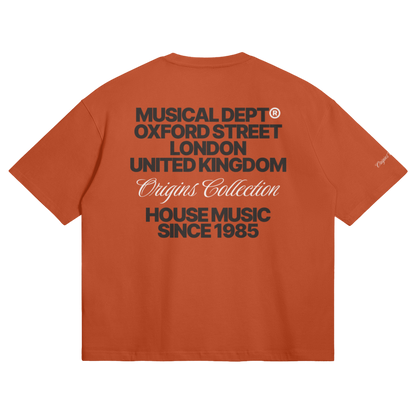 Origins Boxy T-Shirt (Orange/Black)