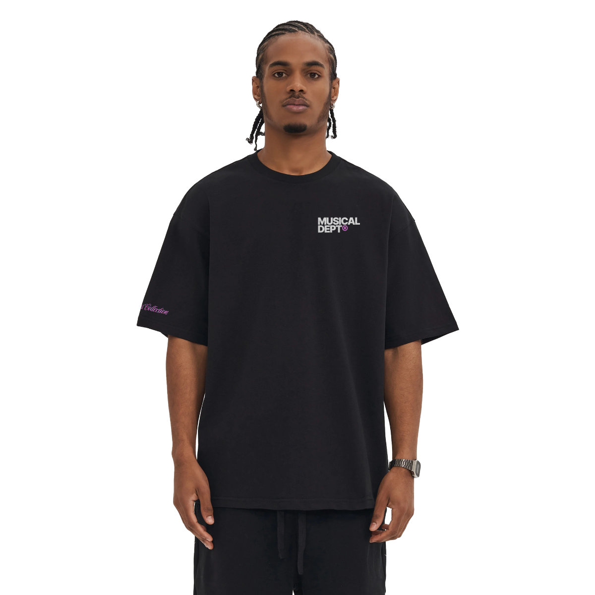 Origins Boxy T-Shirt (Black/Pink)