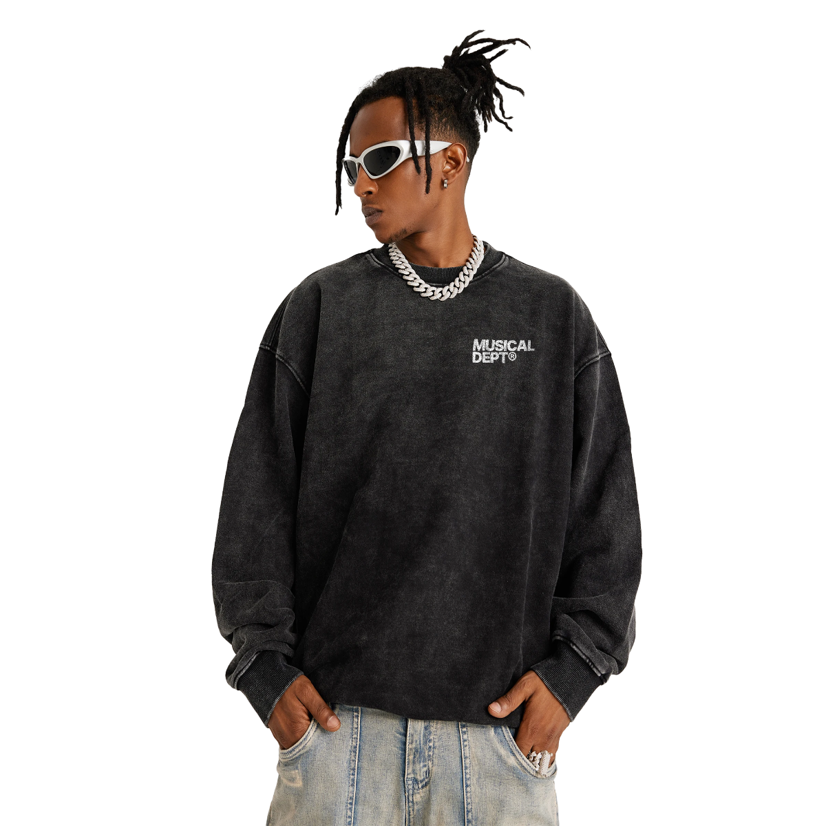 Star Vintage Sweater (Faded Black/Camo)