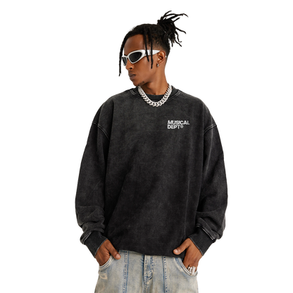 Star Vintage Sweater (Faded Black/Camo)