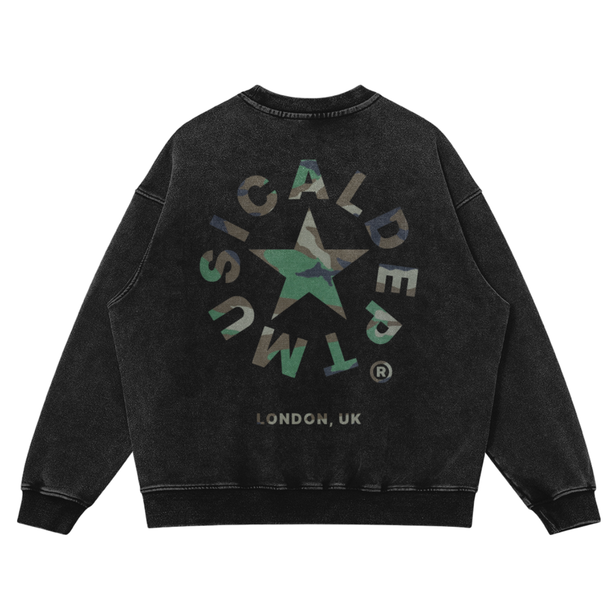 Star Vintage Sweater (Faded Black/Camo)