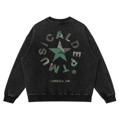 Star Vintage Sweater (Faded Black/Camo)
