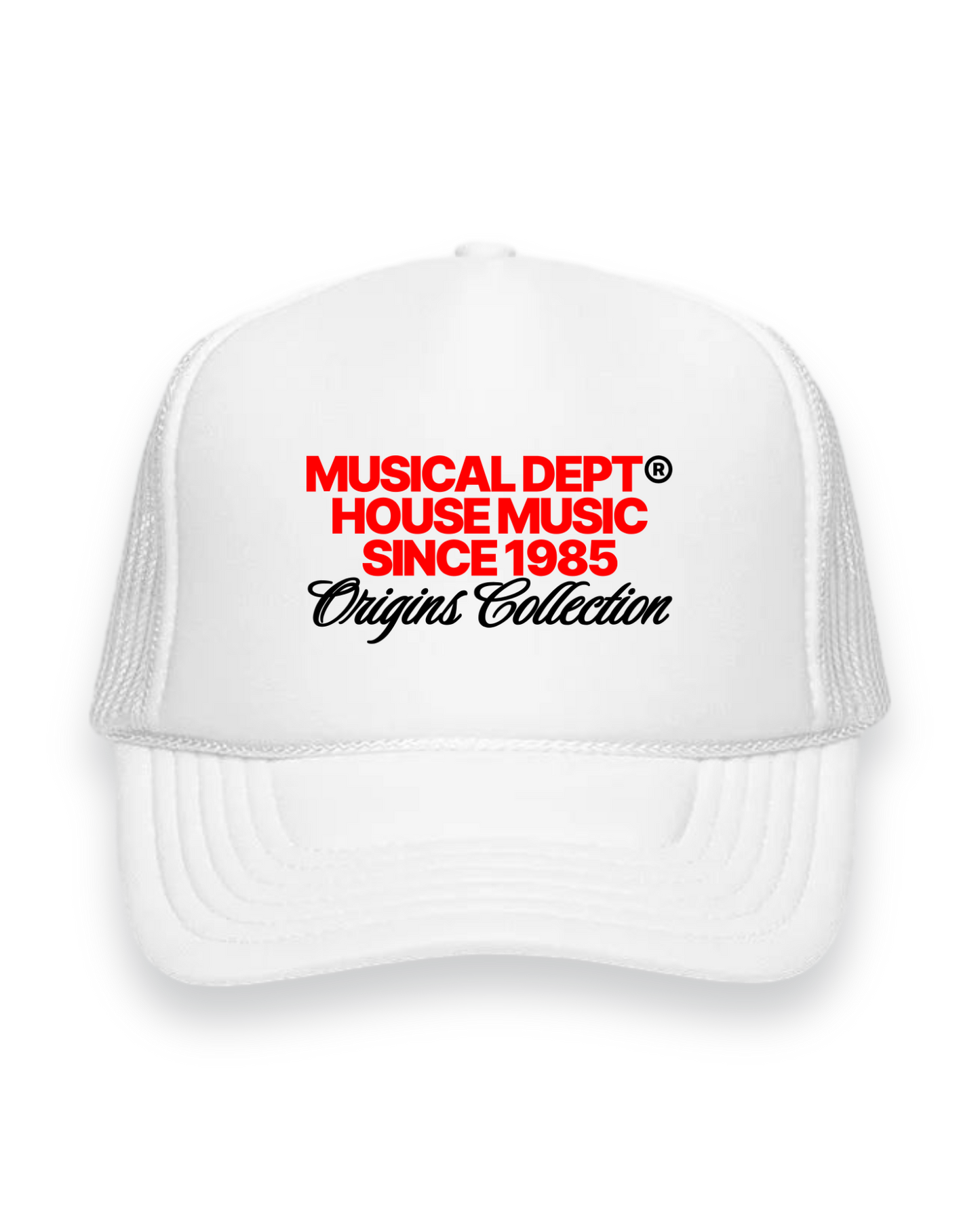 Origins Foam Trucker Hat (White/Red)