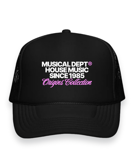Origins Foam Trucker Hat (Black/Pink)