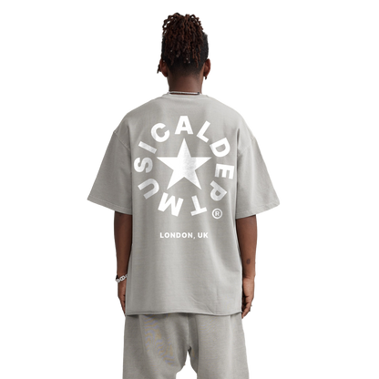 Star Raw T-Shirt (Grey/White)