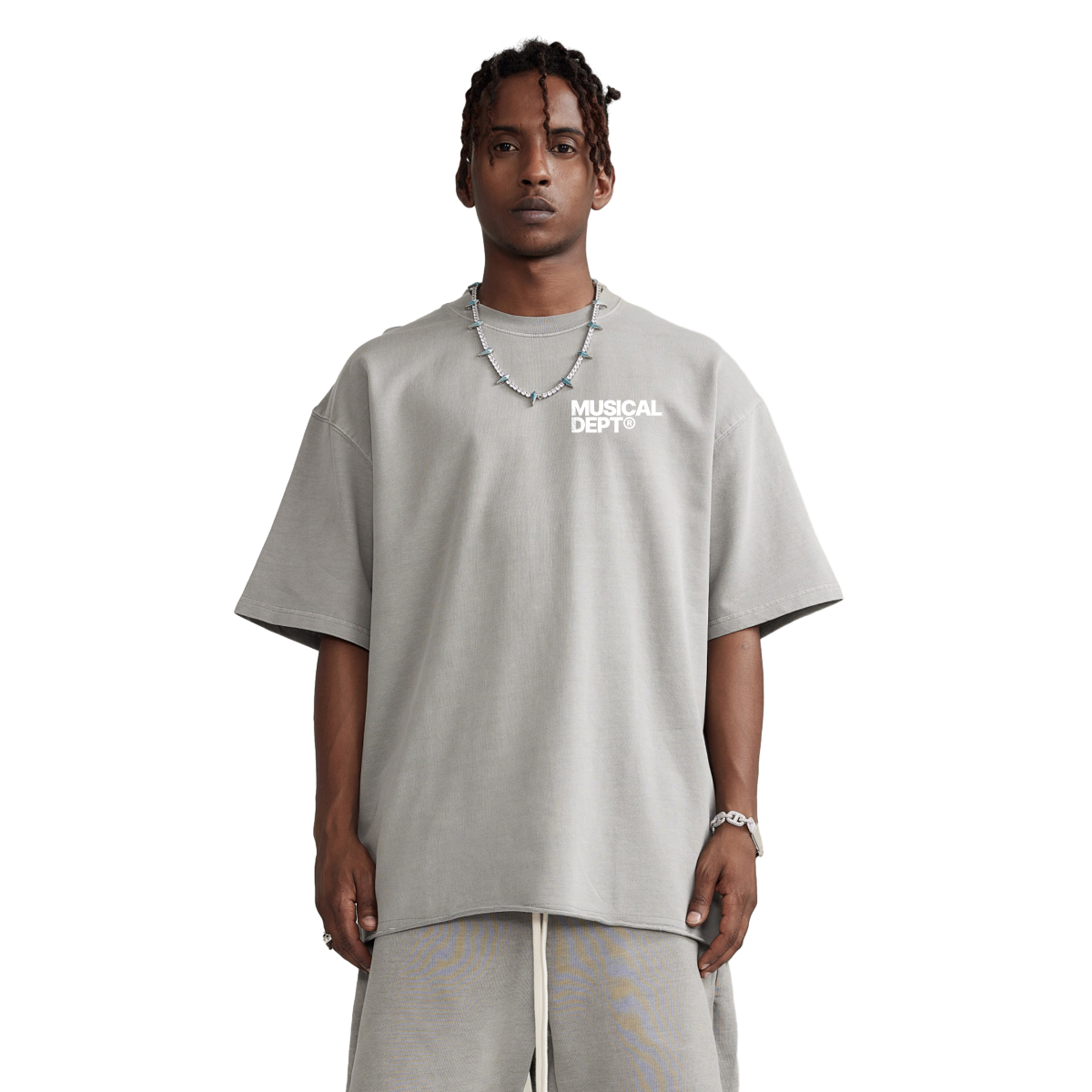 Star Raw T-Shirt (Grey/White)